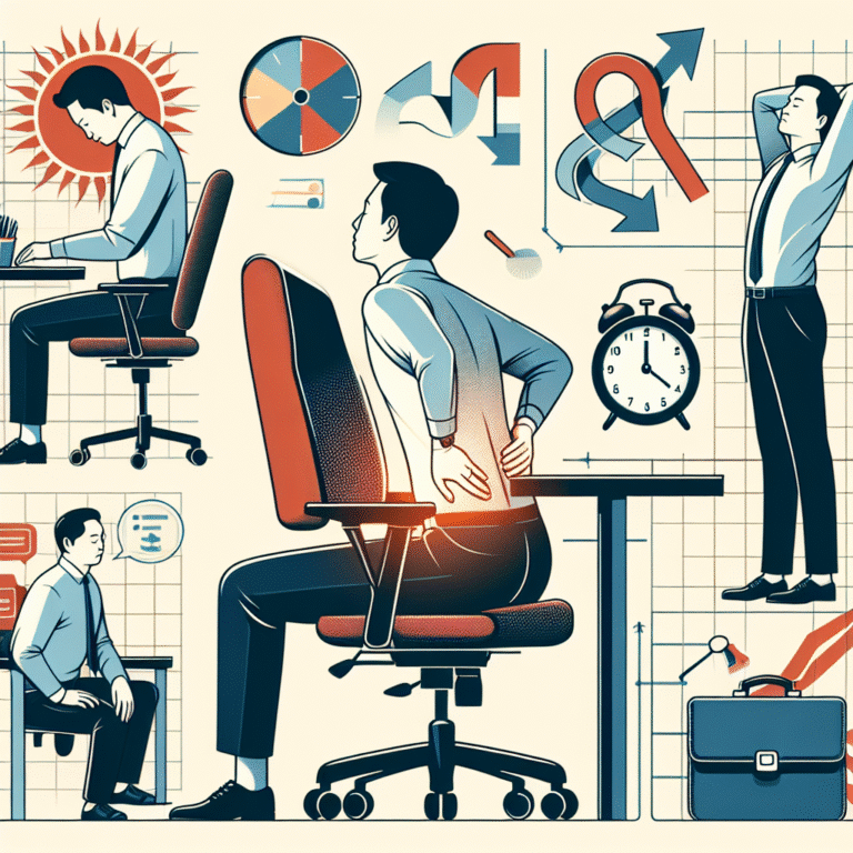 Como evitar dores lombares durante longas horas de trabalho