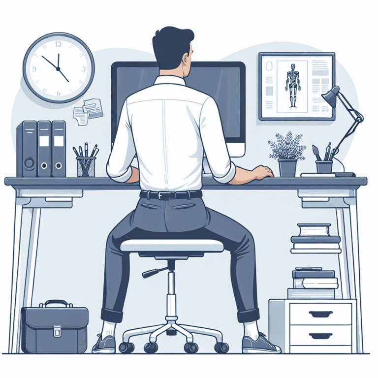 Como manter a coluna ereta enquanto trabalha