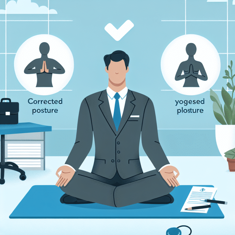 Correção de postura através de yoga para profissionais