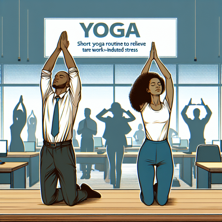 yoga curta para aliviar o estresse durante o trabalho