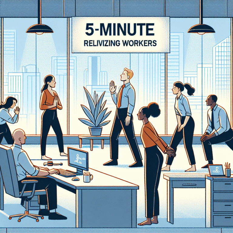 yoga de 5 minutos para revitalizar trabalhadores