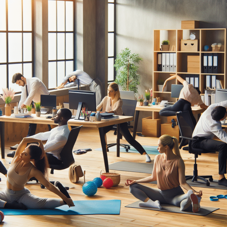 alongamentos para reduzir a tensão acumulada no corpo durante o expediente