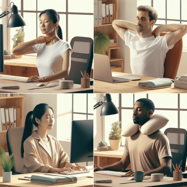 Cuidados essenciais com pescoço e ombros no trabalho