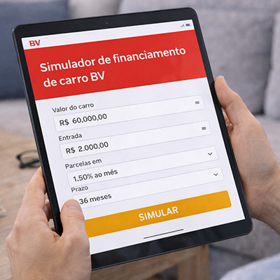 Entenda como funciona o simulador de financiamento de carro BV, como interpretar parcelas, juros e CET, e mais detalhes.