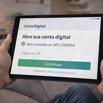 Saiba como abrir conta digital negativado no Brasil com passo a passo completo, bancos que aprovam e dicas para evitar reprovação.